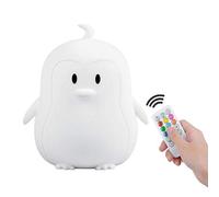 Tianhaixing Veilleuse Enfant Lampe Pingouin Silicone Souple Lampe Chevet 9 Couleurs Rechargeable Télécommande LED Veilleuse pour Cadeau/Bureau/Chambre à Coucher/Salon/Extérieur
