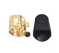 TIANHENGMart Ligature de saxophone pour saxophone soprano alto ténor (ALTO SAX) - Doré - Métal - Do majeur