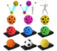 Tianher Balle de Saut pour Les Enfants,9 pièces Jump Ball Balle de Poignet avec Cordon Moon Ball Bounce Balls for Kids Party Gift