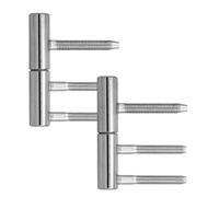 Tianher Charniere, 2 Pcs 3-pièces Paumelles de Porte pour Portes en Bois Charnière de Porte Set de Charniere Porte Charnières Porte Paumelle Porte pour Portes Intérieures, Huisseries (Nickelé）