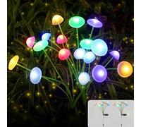 TIANHOO 2 Pièces LED Solaire Lucioles Méduse, Méduse Lumière Solaire, Firefly Lampes Solaires Extérieures, Méduse Lampes Solaires Exterieures Jardin pour Jardin Balcon Allée Terrasse(Médusee couleur)