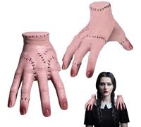 TIANHOO 2 Pièces Wednesday Addams Mains, Mercredi Addams Main,Thing Addams Main de Famille Matériel de Latex Chose Main Effrayant Accessoire d'Halloween pour Cosplay et Décoration Intérieure