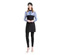 TianMaiGeLun Muslim Swimwear for Girls Modest Swimsuit Burkini 3 Pcs Full Cover Beachwear UV Protection Rash Guard (XXL, T2)