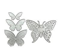 TIANNAIT Lot de 2 moules à découper en métal papillon, pochoir de gaufrage en forme de papillon, pour scrapbooking