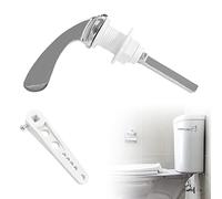 TIANNAIT Poignée de chasse d'eau en métal chromé, 9 cm x 15 cm, proj. 10,5 cm, résistante à la rouille, légère