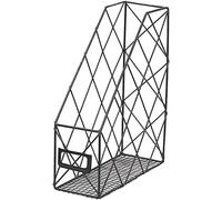 TianqqYongyong Organiseur de fichiers, porte-documents en métal ajouré, porte-revues, porte-revues, organiseur de fichiers, pour bureau, maison, bibliothèque (noir)