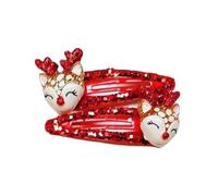 TIANQUXNGI 1 paire de barrettes à cheveux antidérapantes pour femmes et filles pour fêtes de Noël