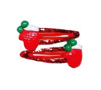 TIANQUXNGI 1 paire de barrettes à cheveux antidérapantes pour femmes et filles pour fêtes de Noël
