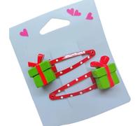 TIANQUXNGI 1 paire de barrettes à cheveux antidérapantes pour femmes et filles pour fêtes de Noël