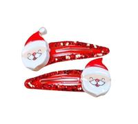 TIANQUXNGI 1 paire de barrettes à cheveux antidérapantes pour femmes et filles pour fêtes de Noël