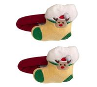 TIANQUXNGI 1 paire de barrettes à cheveux en peluche sur le thème de Noël pour les vacances, les fêtes formelles et les événements scolaires