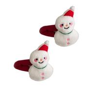 TIANQUXNGI 1 paire de barrettes à cheveux en peluche sur le thème de Noël pour les vacances, les fêtes formelles et les événements scolaires