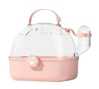 TIANQUXNGI Cage de transport portable pour hamster - Cage de voyage avec bouteille d'eau et transparent - Taille L