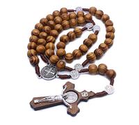 TIANQUXNGI Chapelet en bois rond fait à la main pour homme pour prier bénédiction, perles