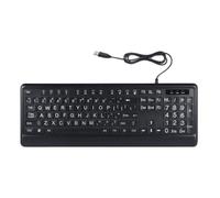 TIANQUXNGI Clavier d'ordinateur à grande impression, éclairage réglable, convient pour PC Windows rétro-éclairage réglable
