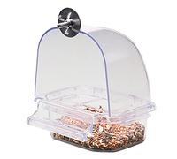 TIANQUXNGI Distributeur de nourriture et d'eau transparent pour tiroir de cage à oiseaux, facile à utiliser, sans désordre pour petits et oiseaux
