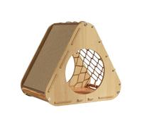 TIANQUXNGI Grand filet d'escalade triangulaire pour animal domestique - Lit d'intérieur pour chat et chien - Pour la saison chaude - Multifonction - Triangulaire en bois