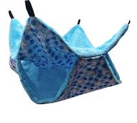 TIANQUXNGI Hamac double couche pour hamster, petit animal domestique, lit planeur, hamac à suspendre pour rat, chinchilla perroquet, cochon d'Inde, rat