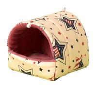 TIANQUXNGI Hamster Imprimé Hamster Lit de couchage Suspendu Lit Mat Cage Accessoires Chaud Anti-Rayures Tunnel Lit pour Furets Écureuils