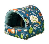 TIANQUXNGI Hamster Imprimé Hamster Lit de couchage Suspendu Lit Mat Cage Accessoires Chaud Anti-Rayures Tunnel Lit pour Furets Écureuils