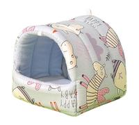 TIANQUXNGI Hamster Imprimé Hamster Lit de couchage Suspendu Lit Mat Cage Accessoires Chaud Anti-Rayures Tunnel Lit pour Furets Écureuils