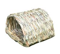TIANQUXNGI Lapin Herbe Lit Lapin Nid de Paille Tissée Naturelle pour Foin Salon Animal Domestique Tunnel Jouets à Mâcher pour Hamster Furet Gerbille
