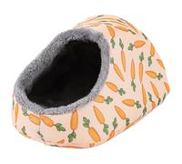 TIANQUXNGI Lit de couchage en peluche pour lapin, cachette en peluche, accessoire chaud, anti-rayures, tunnel lit pour petits animaux de compagnie, furets, écureuils