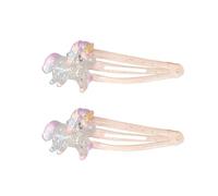 TIANQUXNGI Lot de 2 pinces à cheveux en forme de papillon étincelant et cupcake pour filles