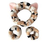 TIANQUXNGI Lot de 3 bandeaux en peluche pour se laver le visage - Bandeaux en peluche - Serviette de lavage en tissu éponge - Déversement d'eau