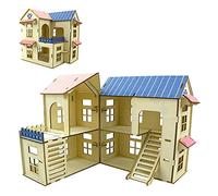 TIANQUXNGI Maison en bois pour hamster et petits animaux de compagnie, cachette pour gerbilles, chinchillas, cochons d'Inde, petits animaux, 5 styles