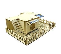 TIANQUXNGI Maison en bois pour hamster et petits animaux de compagnie, cachette pour gerbilles, chinchillas, cochons d'Inde, petits animaux, 5 styles