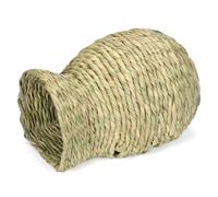 TIANQUXNGI Maison en herbe pour lapins, cachettes de lapin, jouet à mâcher en paille naturelle, grand nid pour hamster, chinchillas et petit animal