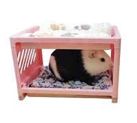 TIANQUXNGI Nichoir d'angle pour cochon d'Inde, rat, chinchilla dormir et jouer Habitat pour petits animaux Nid d'angle Accessoires