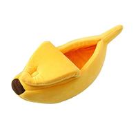 TIANQUXNGI Nichoir pour animal domestique en forme de banane, nichoir chaud pour chats, chatons, chiots, lapins, petits animaux