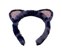 TIANQUXNGI Serre-tête à oreilles de chat motif léopard pour enfants et adultes - Pour Halloween, cosplay et fêtes de festival