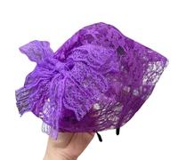 TIANQUXNGI Serre-tête bibi tendance en dentelle réglable pour fête, accessoire de cheveux pour décoration de soirée