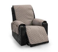 TIANSHU Copripoltrona 1 Posti Impermeabile, Copripoltrona Relax Reclinabile Salvadivano Trapuntato Reversibile Copridivani Elasticizzato Antiscivolo Antigraffio Gatti Cani Universale(Verde chiaro)