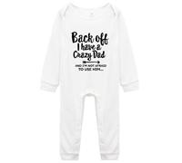 tiansiaben Back Off I Have A Crazy Dad Body à manches longues pour annonce de naissance de bébé, K-white, 18-24 Months