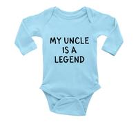 tiansiaben Body unisexe à manches longues pour bébé avec inscription « My Uncle Is A Legend », Bleu C, 9-12 Months