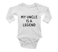 tiansiaben Body unisexe à manches longues pour bébé avec inscription « My Uncle Is A Legend », c-blanc, 6-9 Months