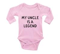 tiansiaben Body unisexe à manches longues pour bébé avec inscription « My Uncle Is A Legend », c-rose, 9-12 Months