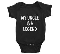 tiansiaben Body unisexe à manches longues pour bébé avec inscription « My Uncle Is A Legend », D-black, 6-9 Months