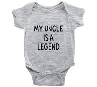 tiansiaben Body unisexe à manches longues pour bébé avec inscription « My Uncle Is A Legend », d-gris, 6-9 Months