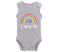 tiansiaben LGBT Pride Love Wins Body arc-en-ciel pour garçon et fille, Gris, 6 mois