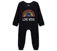 tiansiaben LGBT Pride Love Wins Body arc-en-ciel pour garçon et fille, H-black, 18 mois