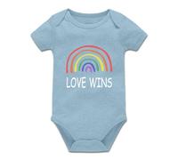 tiansiaben LGBT Pride Love Wins Body arc-en-ciel pour garçon et fille, T-Bleu, 18 mois
