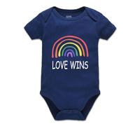 tiansiaben LGBT Pride Love Wins Body arc-en-ciel pour garçon et fille, T-Navy, 3 mois