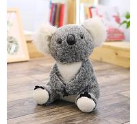 TIANSTON Kawaii Australie Koala Ours Jouets en Peluche Réaliste Koala Peluche Animaux Poupée Décoration D’intérieur pour Enfants Cadeaux D’Anniversaire 18cm Noir