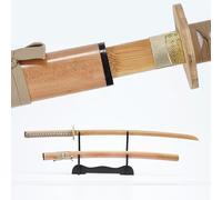 TIANTAO Épée de samouraï en Bambou Naturel (avec Fourreau),103 cm Faite à la Main,pour Jeux de rôle,Pratique du Kendo,décoration intérieure,Affichage d'anime