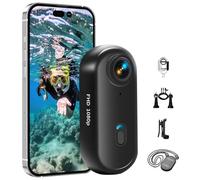 Tiantianle Action Cam WiFi, 1080P Mini caméra sous-marine étanche jusqu'à 30 m, 360 ° POV mains libres, corporelle